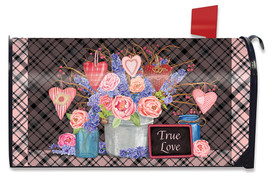 Flowers and Hearts Valentine's Day Mailbox Cover