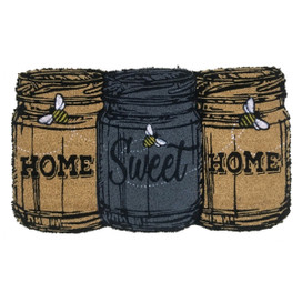 Briarwood Lane Home Sweet Home Mason Jar design on natural fiber coir welcome mat.