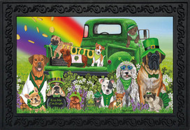 Lucky Pups St. Patrick's Day Doormat