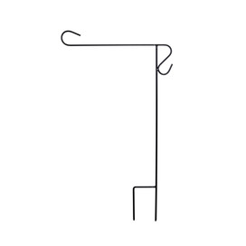 Briarwood Lane wrought iron short garden flag stand holder with decorative hanger for garden flags hardware.