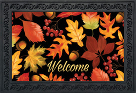 Briarwood Lane Fall Leaves & Acorns indoor/outdoor welcome doormat with turning colored autumn leaves design.