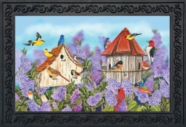 Birds and Lilacs Spring Doormat