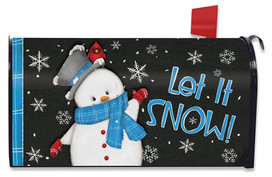 Jolly Winter Snowman Mailbox Cover