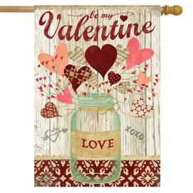 Lovely Hearts Valentine's Day House Flag