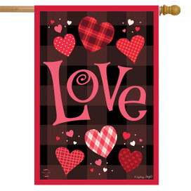 Hearts of Love Valentine's Day House Flag