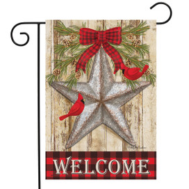 Festive Barnstar Winter Garden Flag