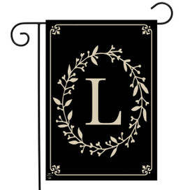 Faromily Personalized L Monogram Garden Flag Double Sided Initial Letter  Vintage Wood Custom Last Na…See more Faromily Personalized L Monogram  Garden