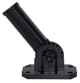 Briarwood Lane black adjustable aluminum flag pole bracket, house flag hardware, sturdy metal base and tube.