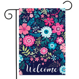 Bright Floral Spring Garden Flag