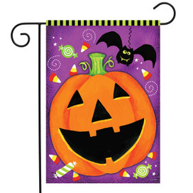 Halloween Treats Jack O'lantern Garden Flag