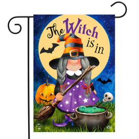 The Witch Is In Halloween Garden Flag