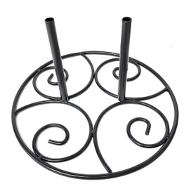 Briarwood Lane small wrought iron garden flag stand base with decorative swirls for seasonal holiday display.