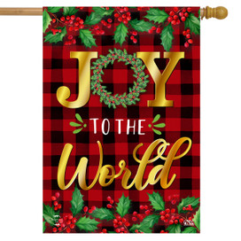 Joy To The World Christmas Double-Sided House Flag