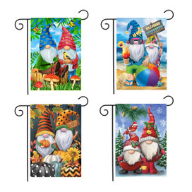 Gnomes Garden Flag Bundle - Set of 4