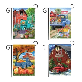 Briarwood Lane Farm Scenes Garden Flag Bundle, set of 4 colorful farm-themed garden flags.