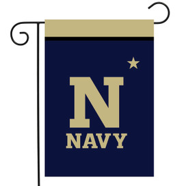Briarwood Lane NCAA United States Naval Academy small printed garden flag with navy and gold colors.