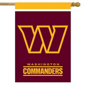 Briarwood Lane Washington Commanders NFL house flag, official licensed sports banner in maroon and gold.