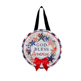 American Wreath Rustic Burlap Door Hanger
