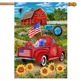 Land Of The Free Summer House Flag