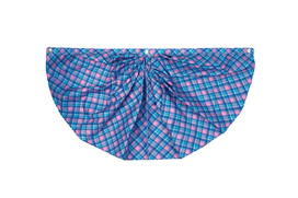 Pink and Blue Plaid Bunting 48" x 24"