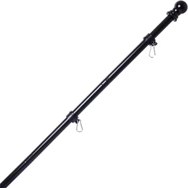 Briarwood Lane 58" Four Piece Black Metal Flag Pole with hardware for flags and house accessories.