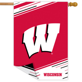 University of Wisconsin NCAA Licensed Double-Sided House Flag