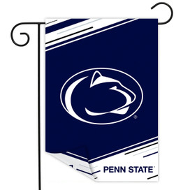 Briarwood Lane Penn State NCAA Double-Sided Garden Flag, navy blue with white logo and text.