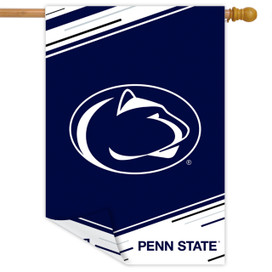 Briarwood Lane Penn State NCAA Double-Sided House Flag with navy blue and white Nittany Lion logo.