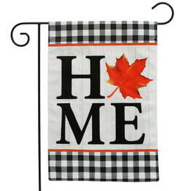 Fall Home Burlap Garden Flag