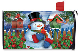 Snowman and Cardinals Mailbox Cover