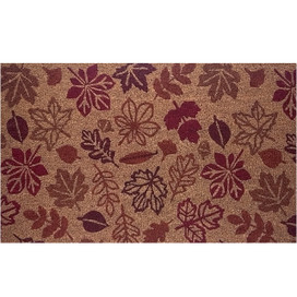 Leaf Pattern Coir Doormat 18 x 30
