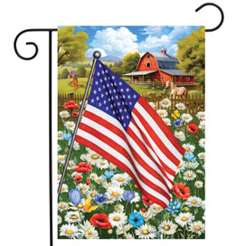 American Flower Field Garden Flag - Briarwood Lane