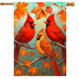 Fall Cardinal Trio Garden Flag - Briarwood Lane