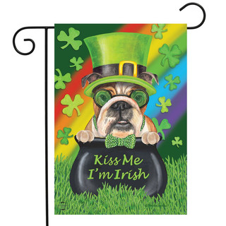 Kiss Me I'm Irish St. Patrick's Day Garden Flag