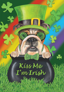 Kiss Me I'm Irish St. Patrick's Day Garden Flag