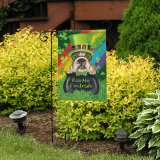 Kiss Me I'm Irish St. Patrick's Day Garden Flag