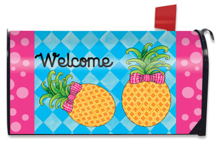 Pineapple Welcome Spring Mailbox Cover