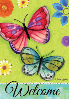 Spirited Butterflies Spring Garden Flag