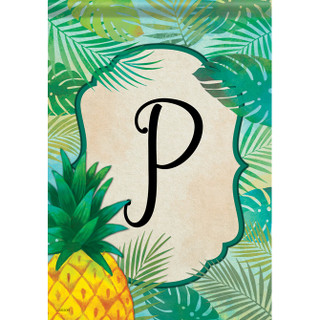 Palms Monogram P Garden Flag