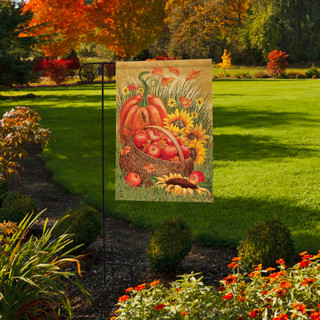 Pumpkin & Apples Autumn Garden Flag