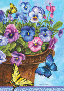 Pansies Spring Garden Flag