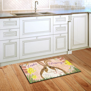 Easter Blessings Bunny Doormat
