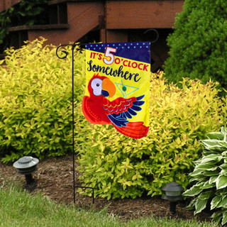 5 O'Clock Applique Summer Garden Flag