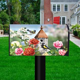 Home Sweet Birdhouse Spring Mailbox Cover