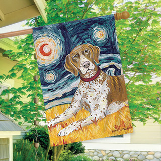 Van Growl German Shorthaired Pointer House Flag
