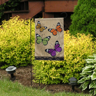 Butterflies in Flight Spring Burlap Garden Flag