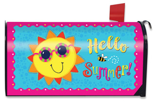 Hello Summer Sun Large / Oversized Mailbox Cover