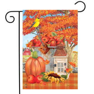 Apple Picking Fall Garden Flag
