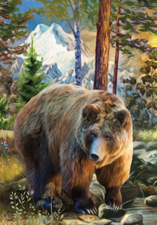 Mountain Bear Garden Flag