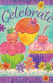 Cupcakes Celebrate House Flag Cupcakes Celebrate House Flag